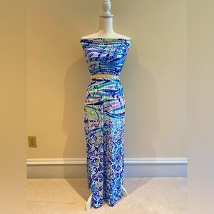 Lilly Pulitzer strapless maxi dress